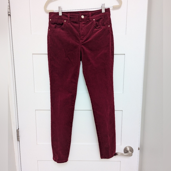 Club Monaco Burgundy Slip Fit Courdory Pants - Picture 1 of 10